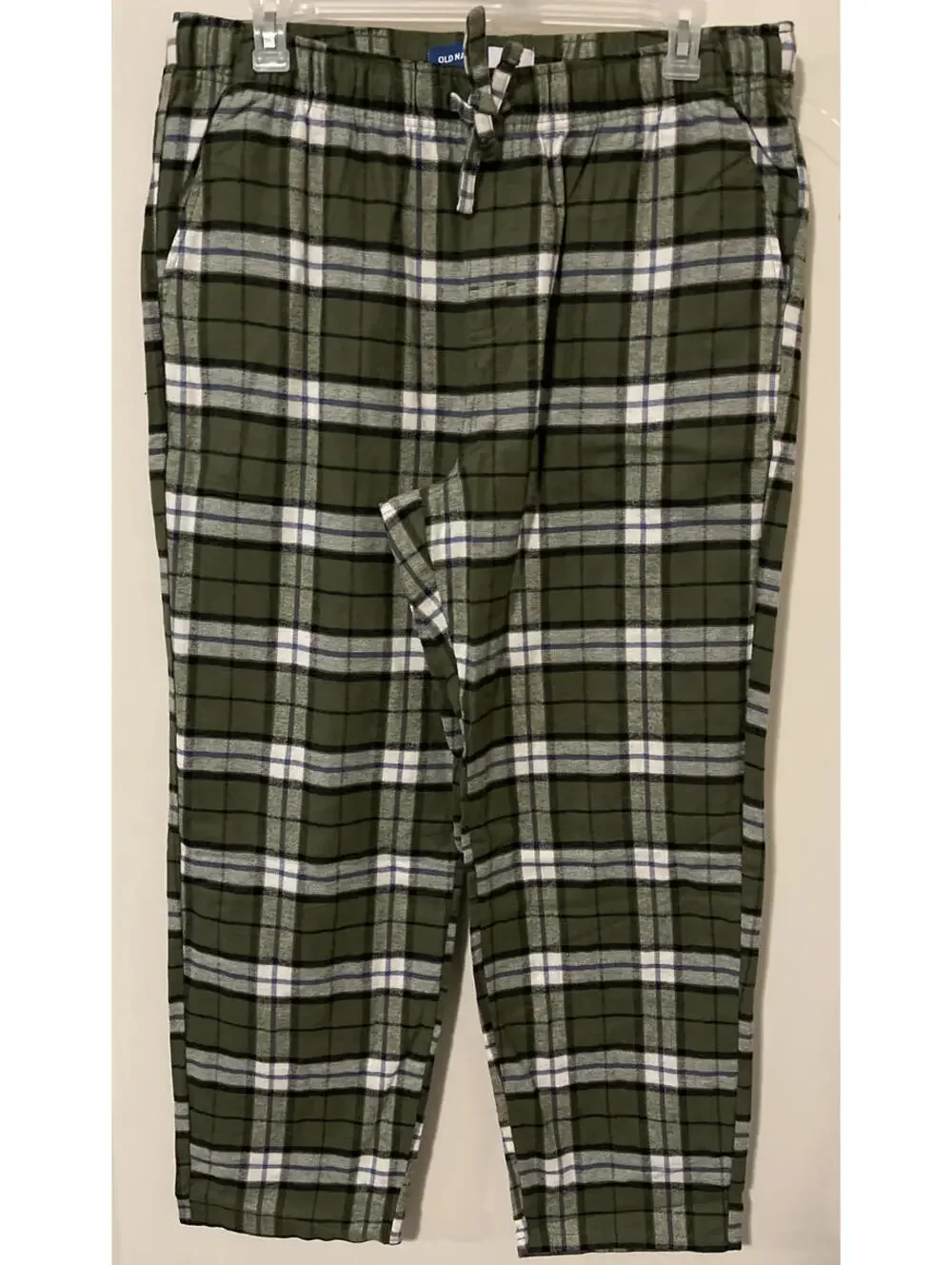Old Navy Mens XL Green Plaid Elastic Waist Cotton PJ Pants NWT! A3058